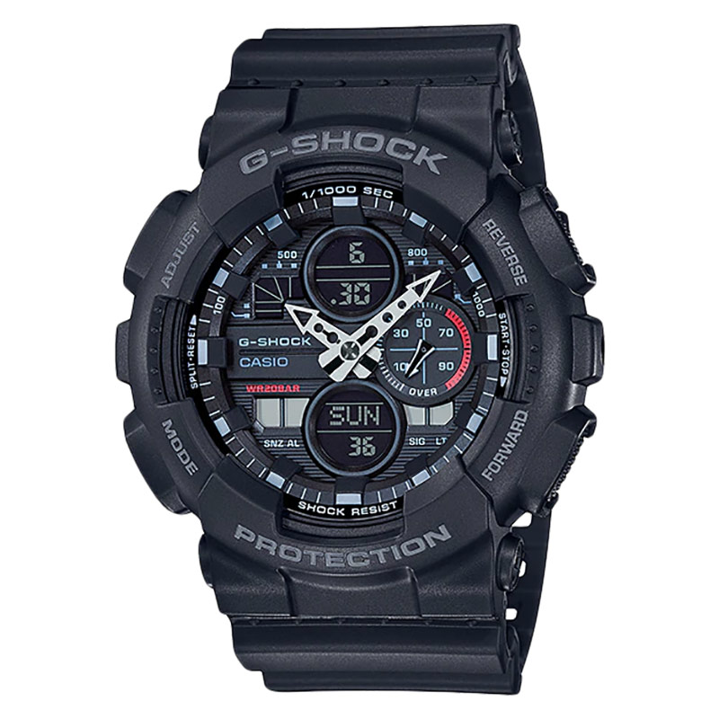 CASIO Jam Tangan Pria Analog Digital Casio G-Shock GA-140-1A1DR GA140 GA-140 Retro 90s Dial Black Re