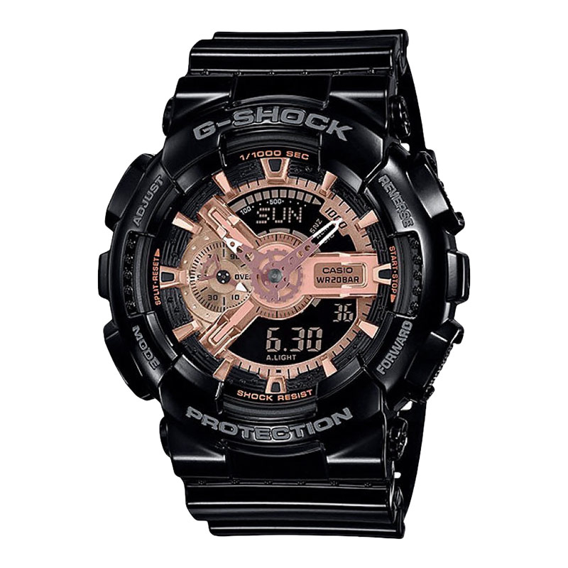 Casio Jam Tangan Pria Casio G-Shock GA-110MMC-1ADR GA110MMC GA-110MMC Black and Rose Gold Series Dig