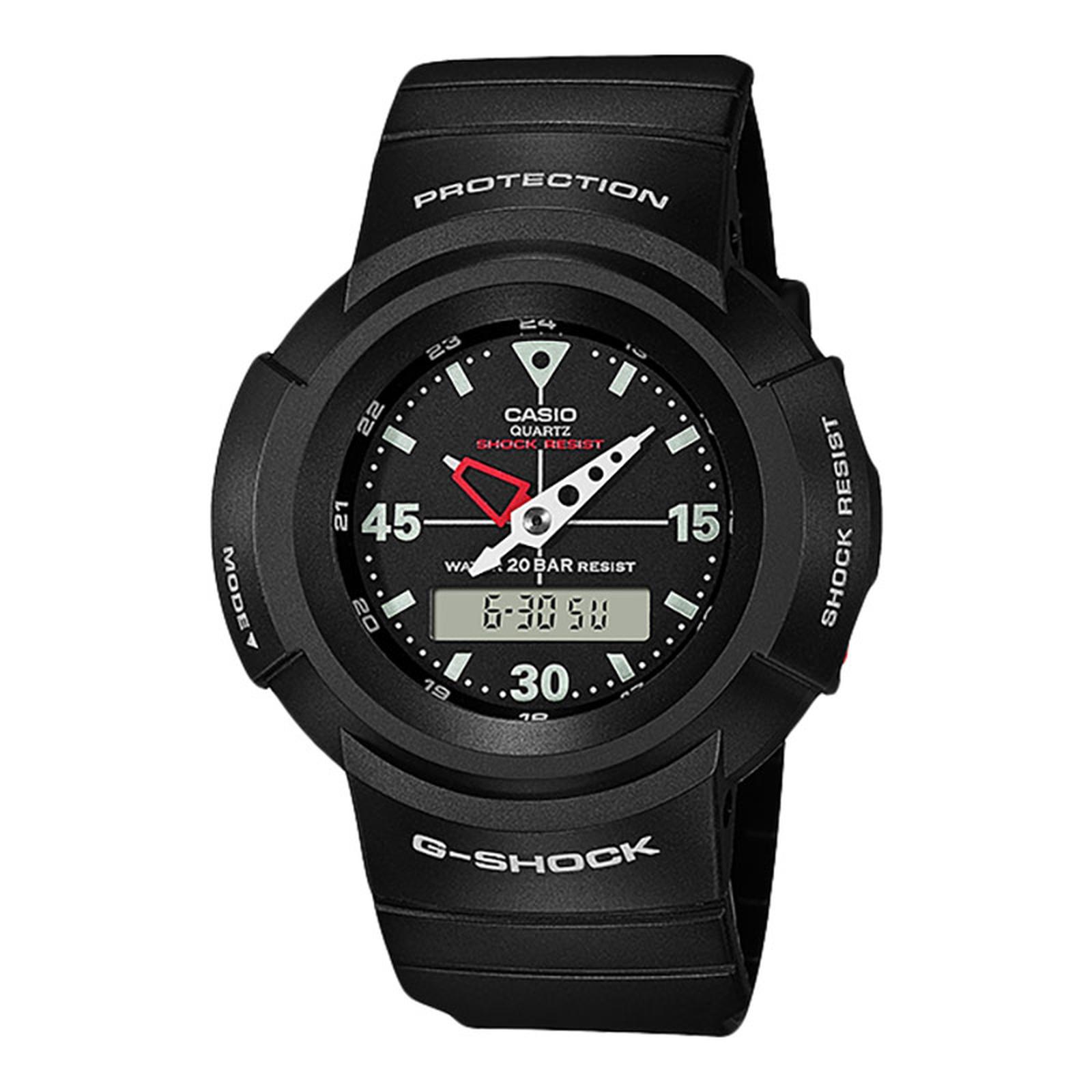 Casio G-Shock AW-500E-1EDR Hitam Karet Hitam Cowok