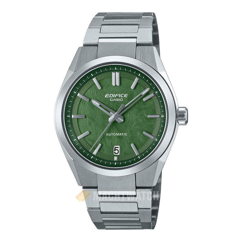 Casio Jam Tangan Pria Casio Edifice EFK-100D-3ADR Men Automatic Green Dial Stainless Steel Band