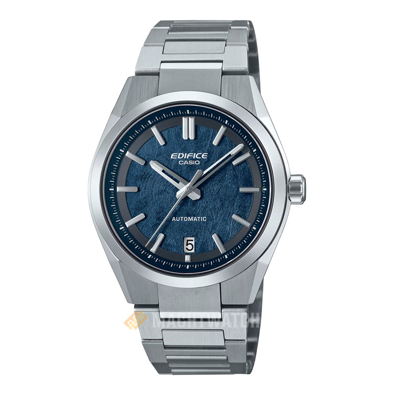 Casio Jam Tangan Pria Casio Edifice EFK-100D-2ADR Men Automatic Blue Dial Stainless Steel Band