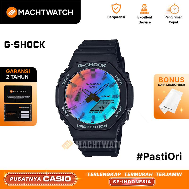 CASIO Jam Tangan Pria Casio G-Shock GA-2100SR-1ADR CasiOak Iridescent Color Series Digital Analog Di