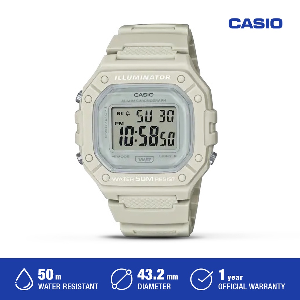 Casio Jam Tangan Casio Unisex Digital Original W-218HC-8AVDF Pria & Wanita