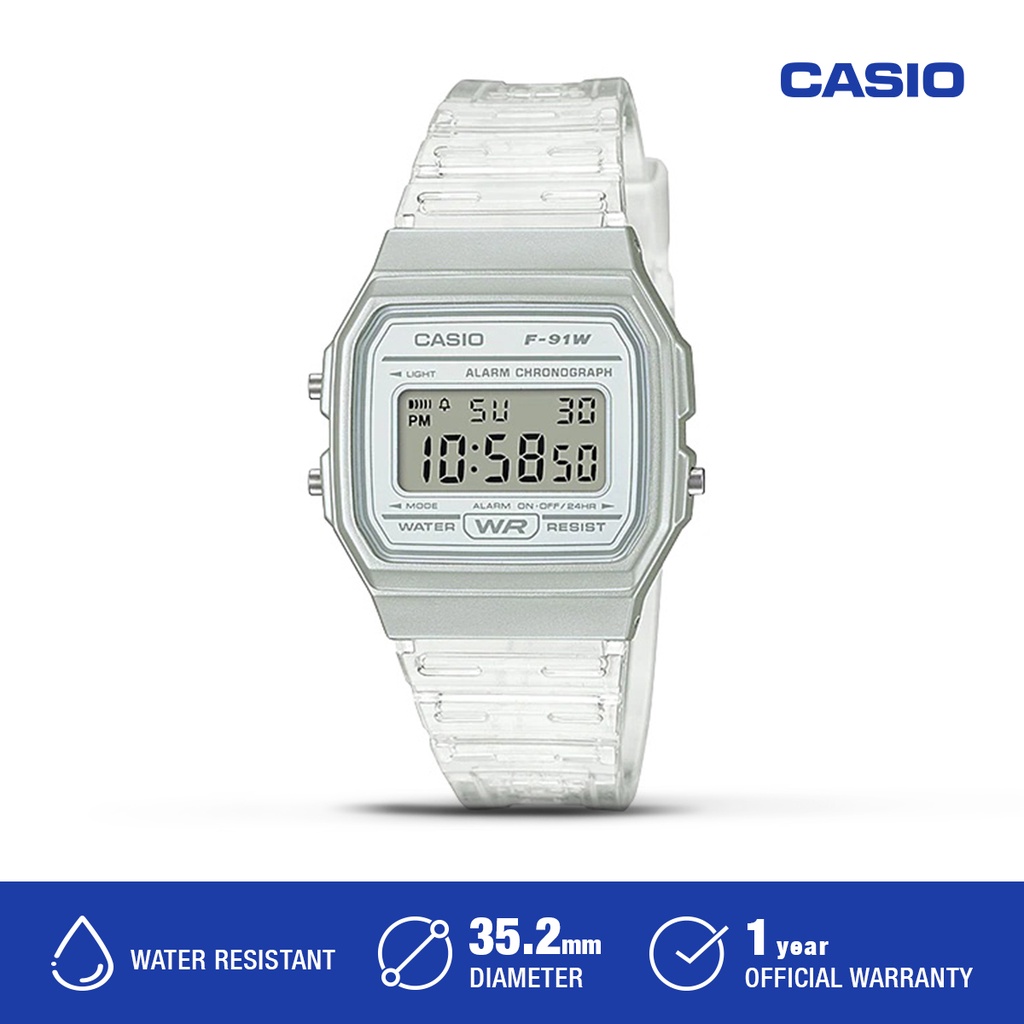 Casio Jam Tangan Wanita Digital Casio F-91WS-7DF Original