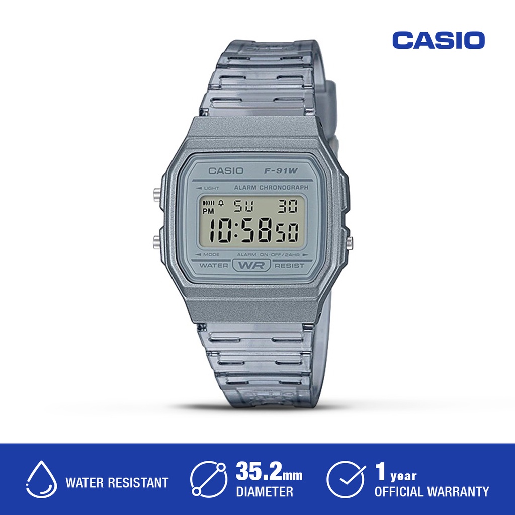 Casio Jam Tangan Wanita Digital Casio F-91WS-8DF Original