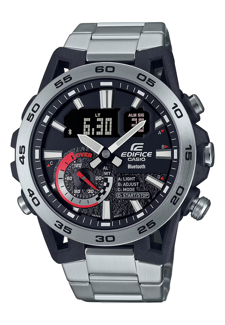Casio Edifice Sospensione ECB-40D-1A Jam Tangan Analog Digital Pria Smartphone Link - All Stainless 