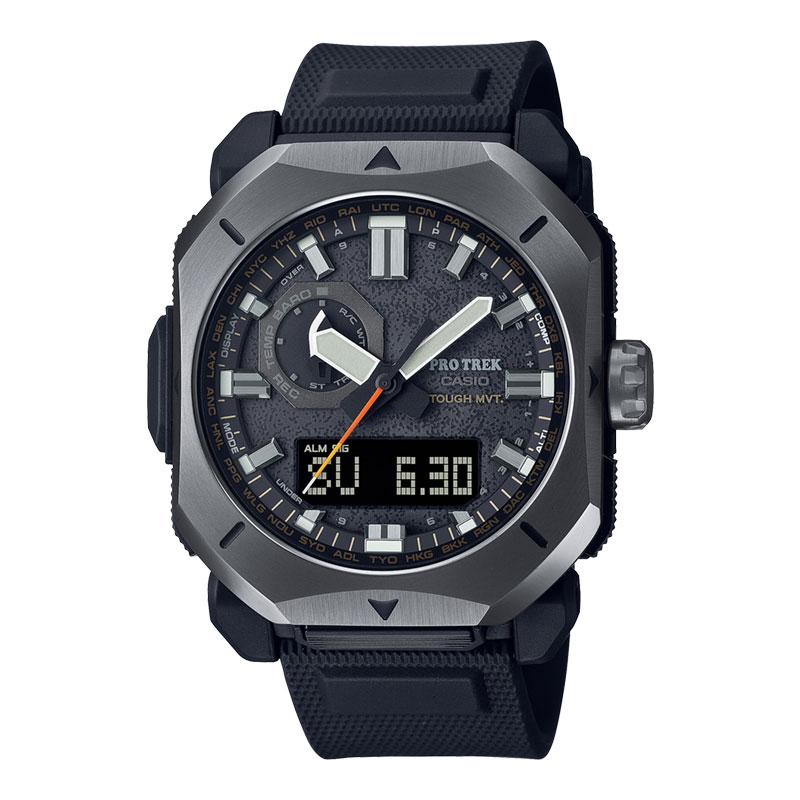 CASIO Jam Tangan Pria Casio Pro Trek PRW-6900Y-1DR Tough Solar Digital Analog Dial Black Soft Uretha