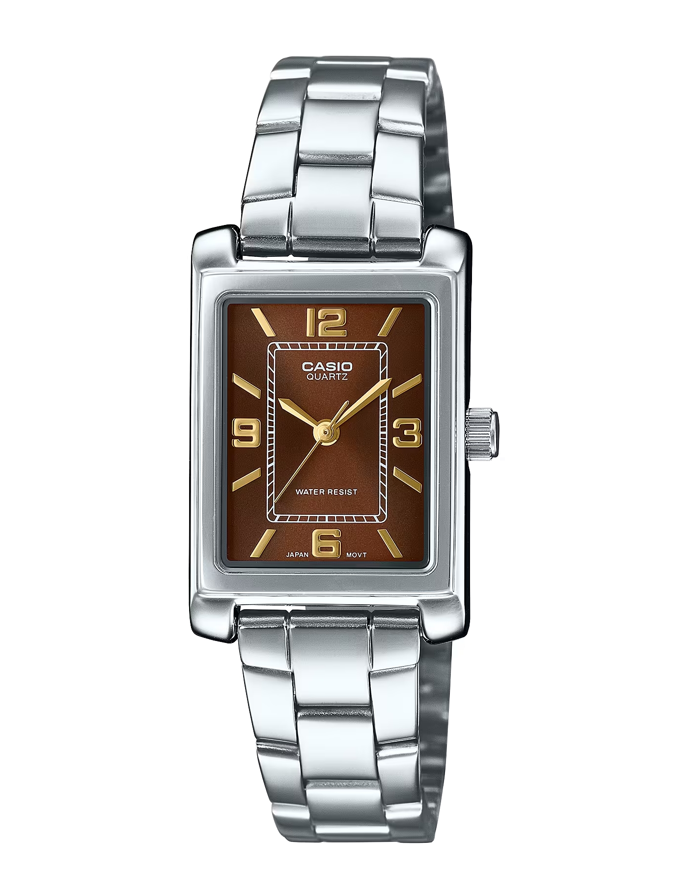 CASIO Women LTP-1234DD-5A Silver Brown