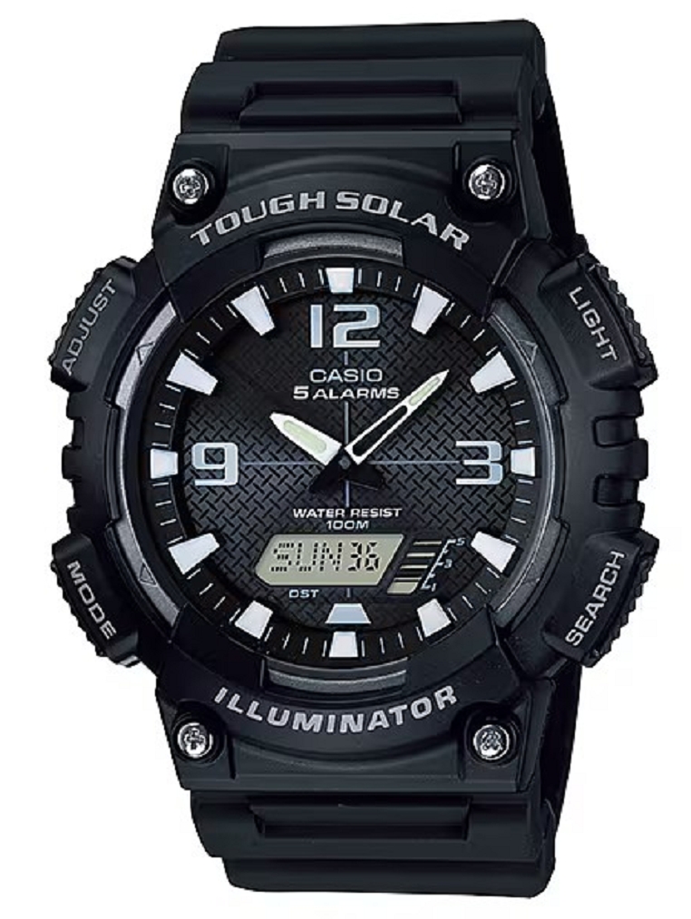 CASIO Jam Tangan Pria AQ-S810W-1A Solar Tough Black