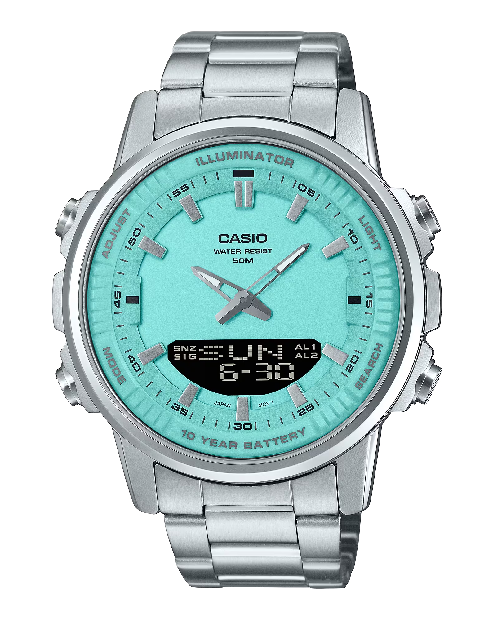 CASIO Men AMW-880D-2A2VDF Stainless Steel Tiffany Blue