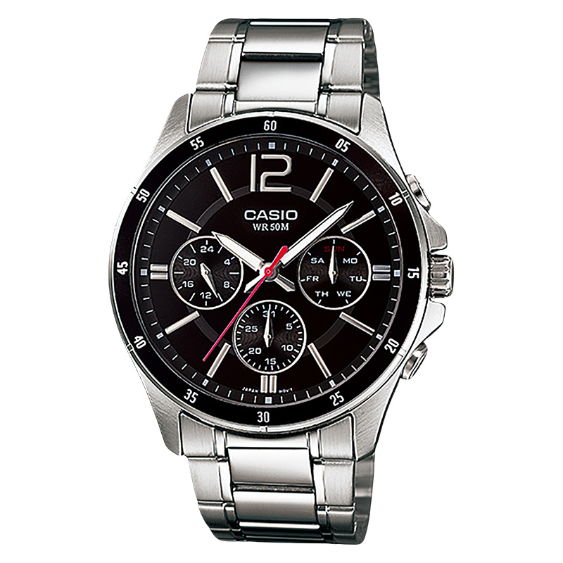 CASIO Jam Tangan Pria Analog Casio Standard MTP-1374D-1AVDF MTP1374 MTP-1374D Stainless Steel Band