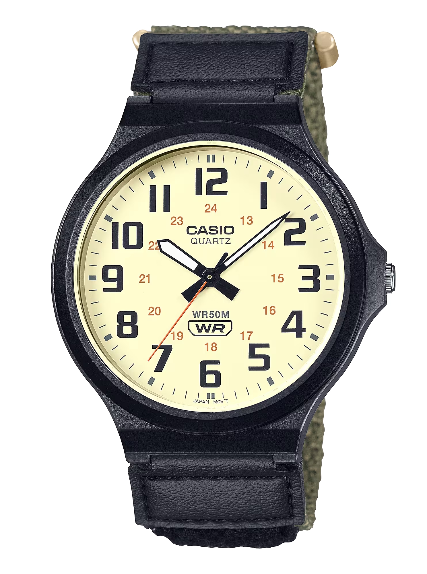 CASIO Men MMW-240B-3BV Canvas Strap Green  Black