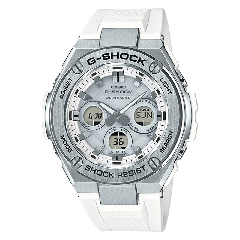 CASIO Jam Tangan Pria Casio G-Shock G-Steel GST-W310-7AJF Men White Digital Analog Dial White Resin 