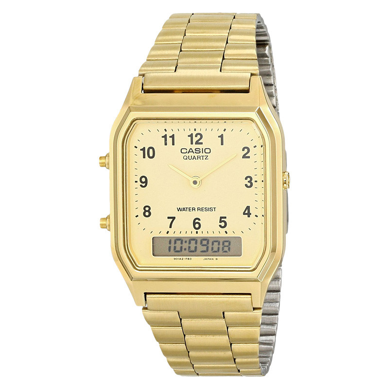 CASIO Jam Tangan Unisex Analog Digital Casio Standard AQ-230GA-9BMQ AQ230 AQ-230GA Stainless Steel B