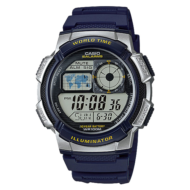 CASIO Jam Tangan Pria Digital Casio Standard AE-1000W-2AVDF AE1000 AE-1000W Water Resistance 100M Bl