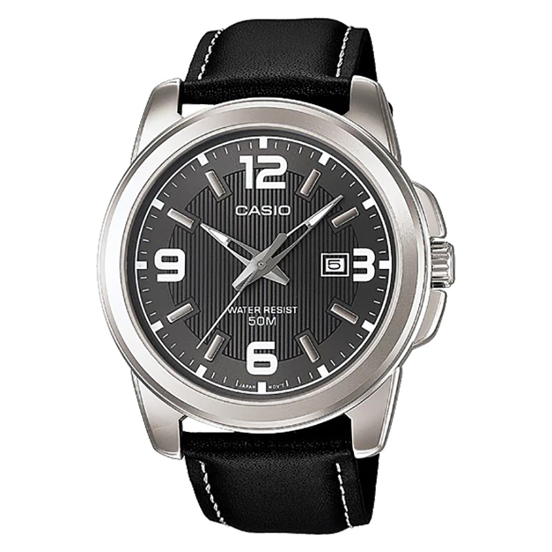 CASIO Jam Tangan Pria Analog Casio Standard MTP-1314L-8AVDF MTP1314 MTP-1314L Enticer Black Leather