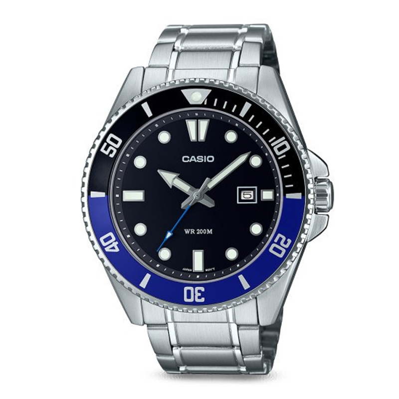 CASIO MDV-107D-1A2VDF STEEL BLACK BLUE