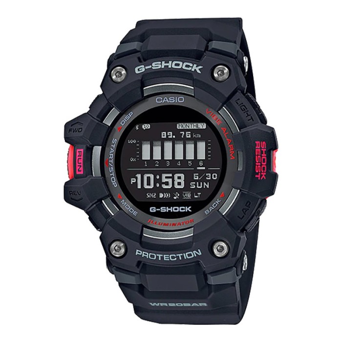 Casio G-Shock GBD-100-1DR Merah Karet Hitam Cowok