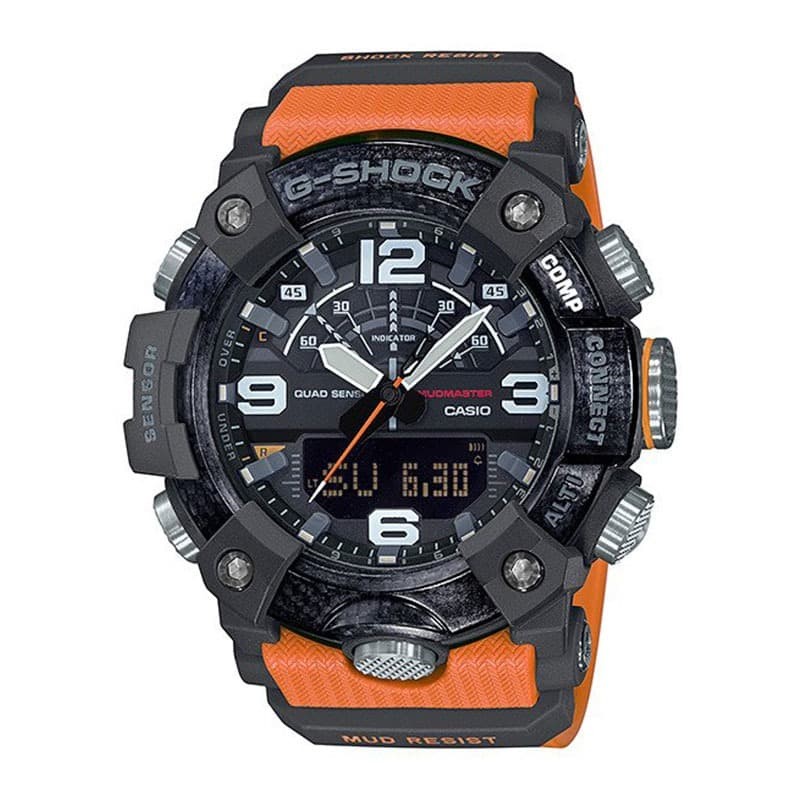 Casio G-Shock GG-B100-1A9DR Hitam Karet Orange Cowok