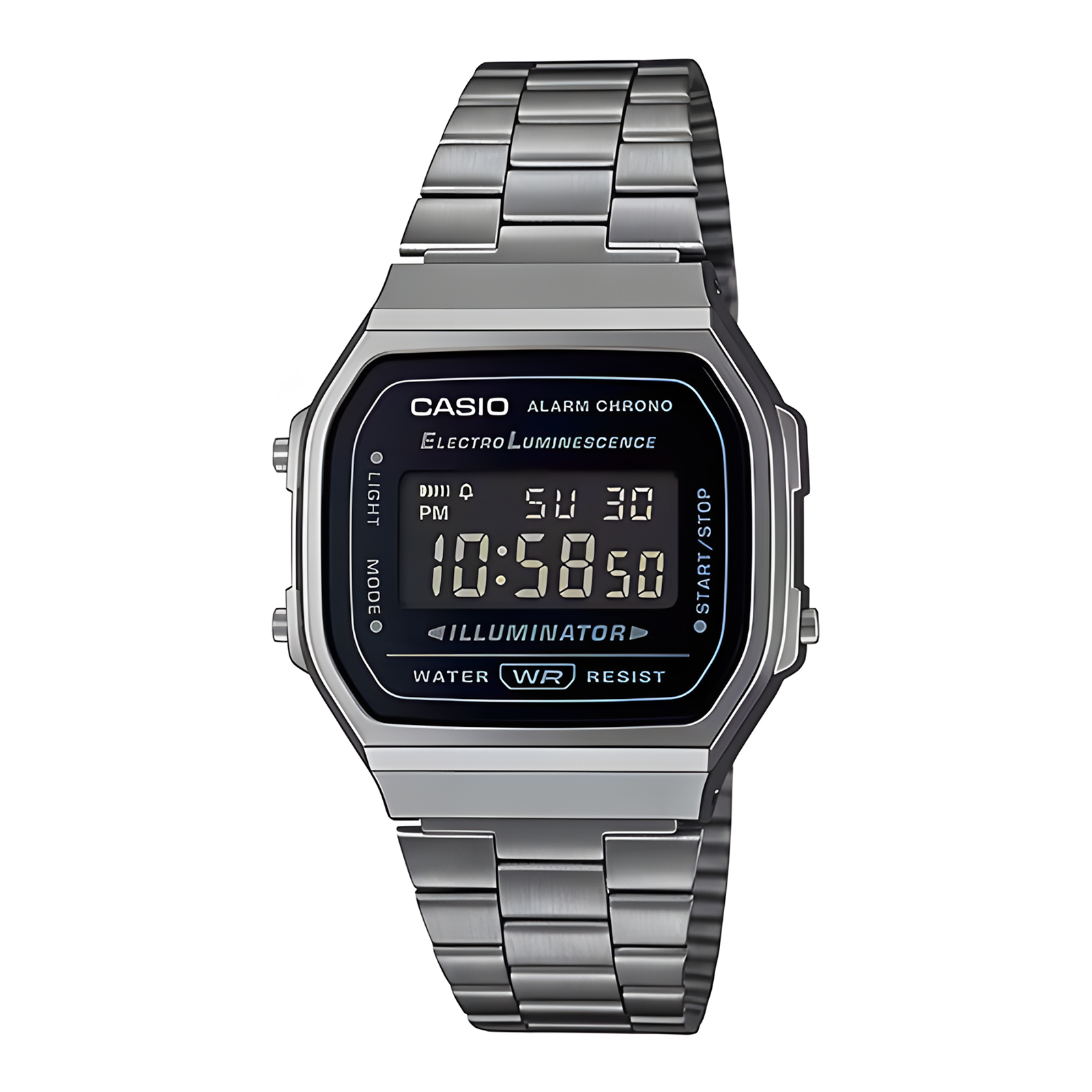 Casio Vintage Series - Jam Tangan Digital Pria - Black Stainless Steel - A168WGG-1B