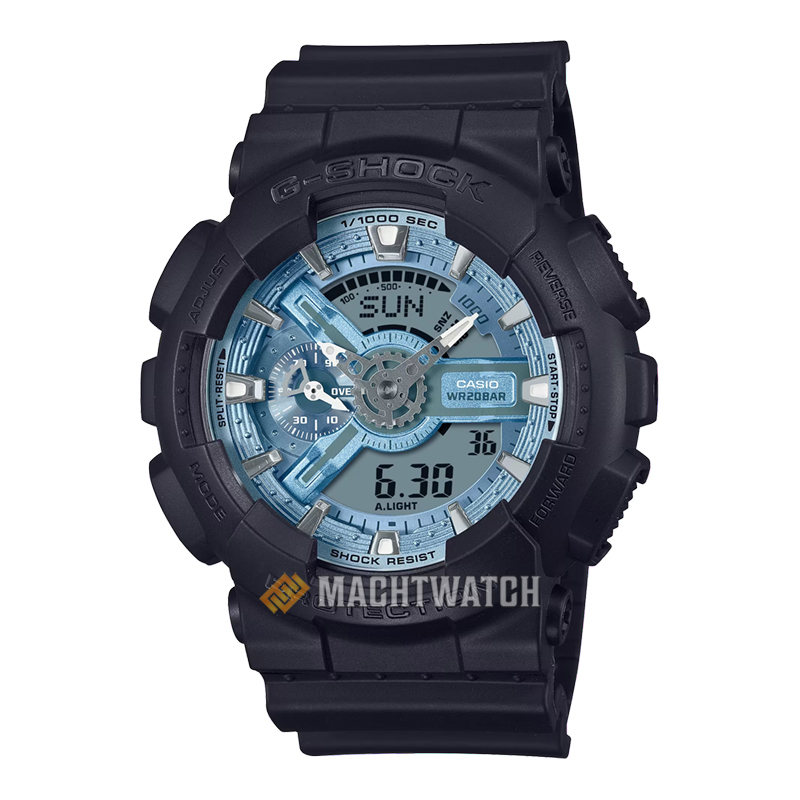 CASIO Jam Tangan Pria Casio G-Shock GA-110CD-1A2DR GA110CD GA-110CD Analog Digital Blue Dial Black R