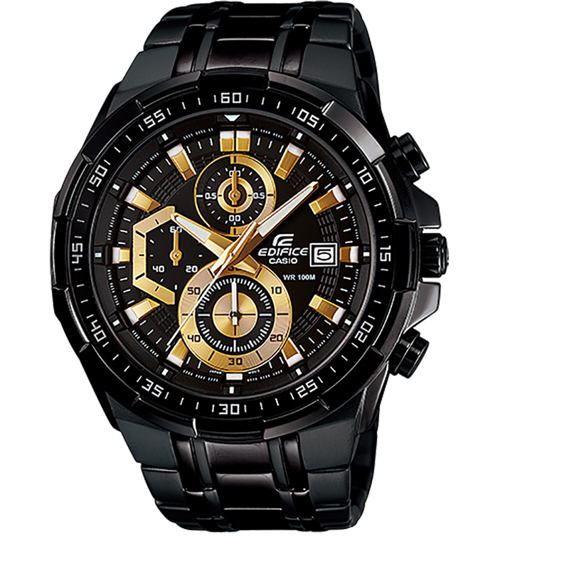 CASIO Jam Tangan Pria Casio Edifice EFR-539BK-1AVUDF Chronograph Men Black Dial Black Stainless Stee