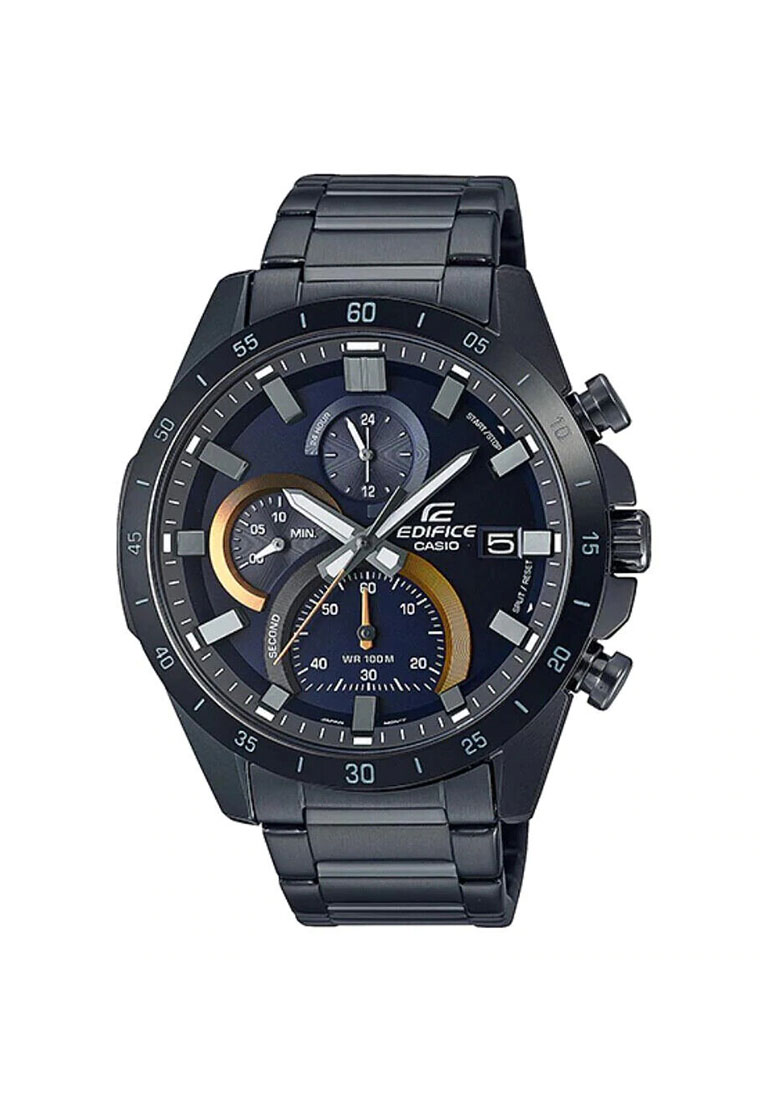 Casio EDIFICE Jam Tangan Pria - Black Blue - Stainless Steel - EFR-571DC-2AVUDF
