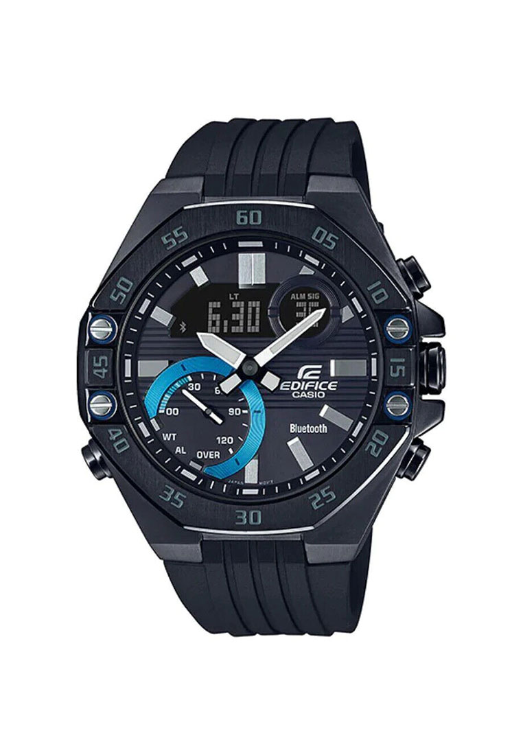 Casio EDIFICE Jam Tangan Pria - Black - Resin - ECB-10PB-1ADF