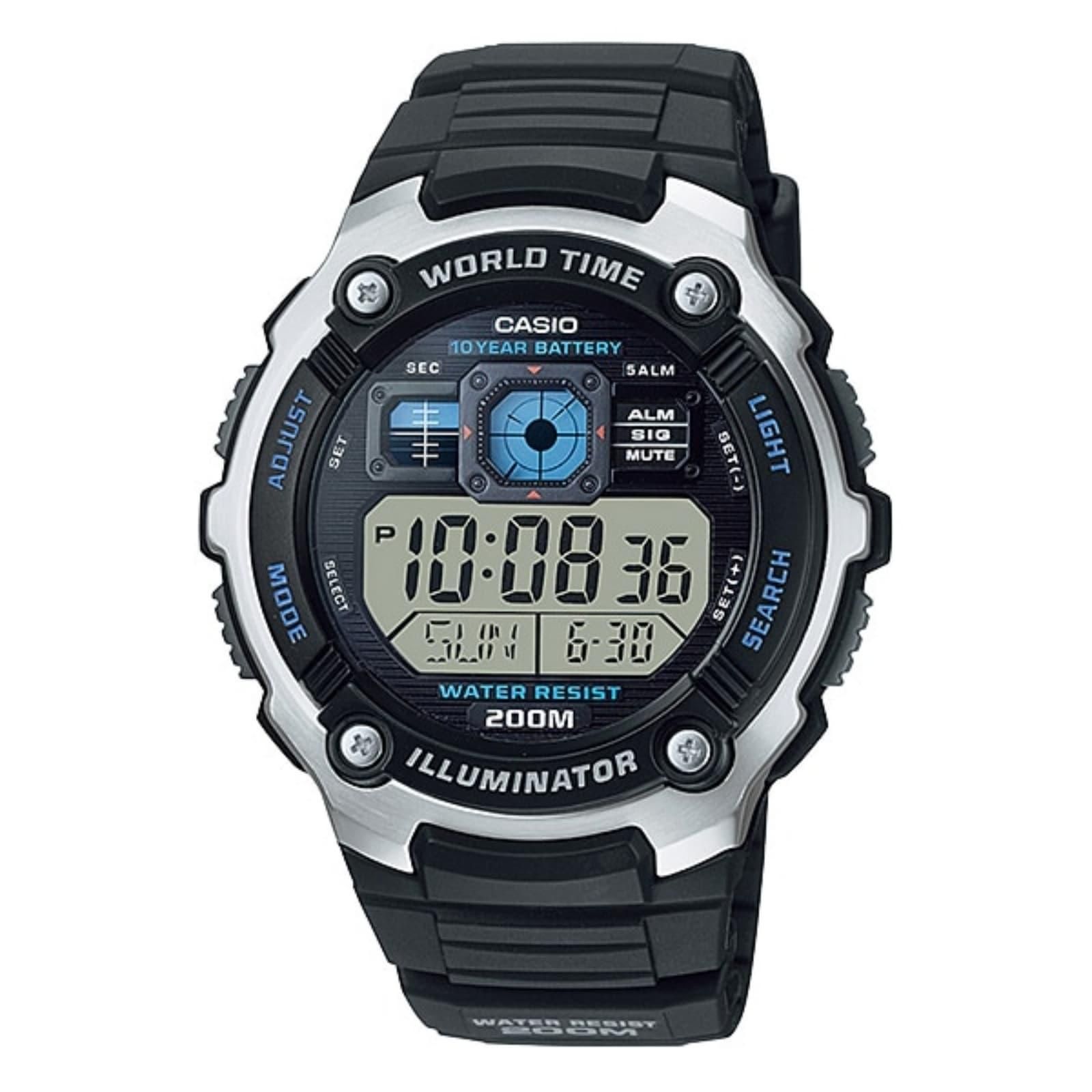Casio AE-2000W-1AVDF  Silver karet hitam