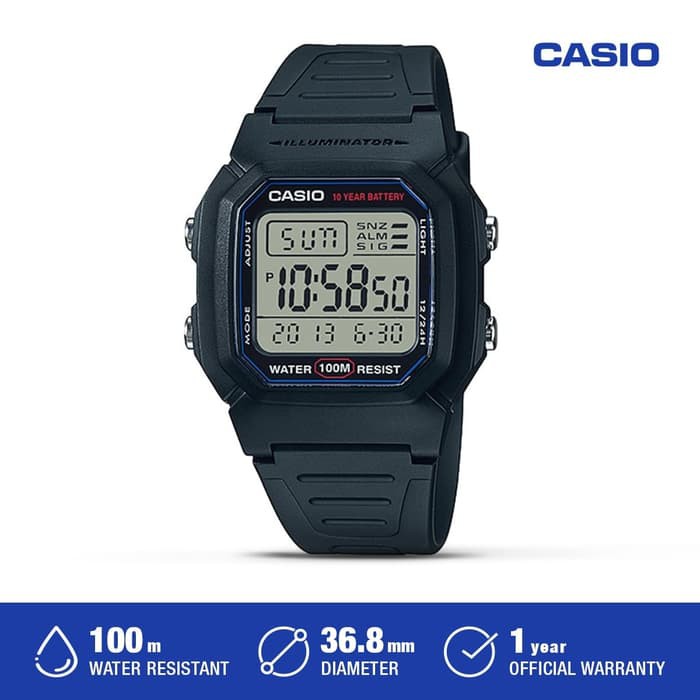 Casio Original W-800H-1AVDF Jam Tangan Pria