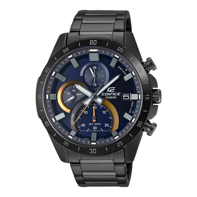 CASIO Jam Tangan Pria Casio Edifice EFR-571DC-2AVUDF Chronograph Blue Navy Dial Black Stainless Stee