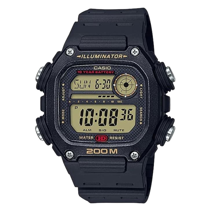 CASIO Jam Tangan Pria Casio Standard DW-291H-9AVDF DW291 DW-291H Black Resin Band