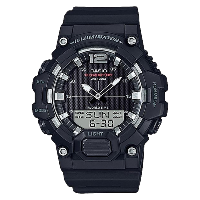 CASIO Jam Tangan Pria Analog Digital Casio Standard HDC-700-1AVDF HDC700 HDC-700-1A Black Resin Band
