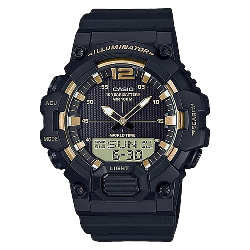 CASIO Jam Tangan Pria Analog Casio Standard HDC-700-9AVDF HDC700 HDC-700-9A Black Resin Band