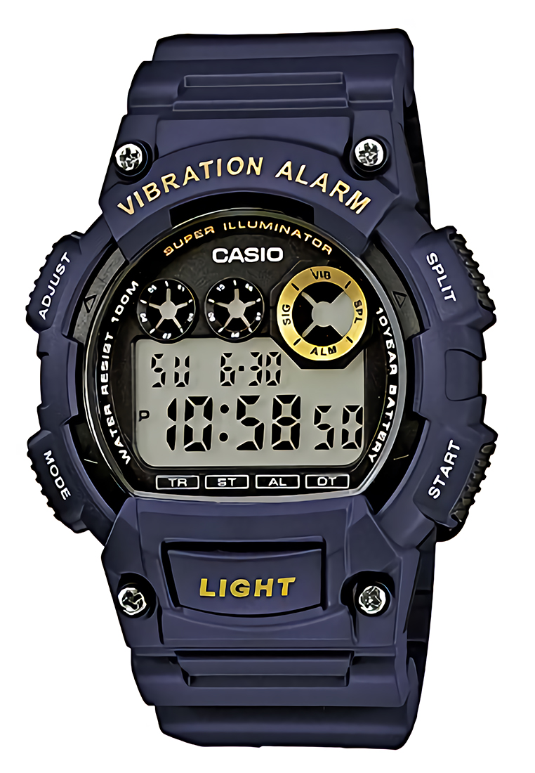 Casio - Jam Tangan Digital Pria - Blue - Resin Strap - W-735H-2AVDF