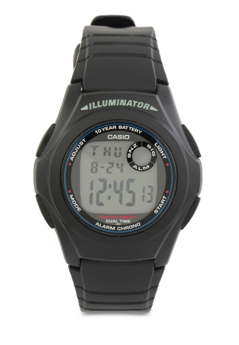 Casio Jam Tangan - Black - Resin - F-200W-1ADF