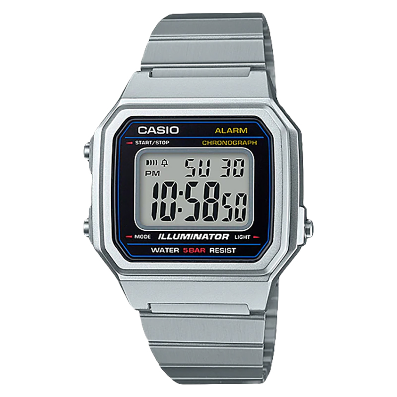 CASIO Jam Tangan Pria Digital Casio Standard B650WD-1ADF B650 Stainless Steel Band