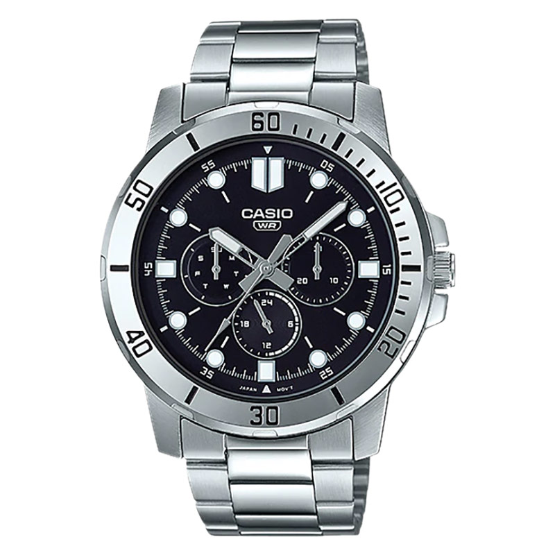 CASIO Jam Tangan Pria Casio Standard MTP-VD300D-1EUDF MTPVD300 MTP-VD300D Stainless Steel Band
