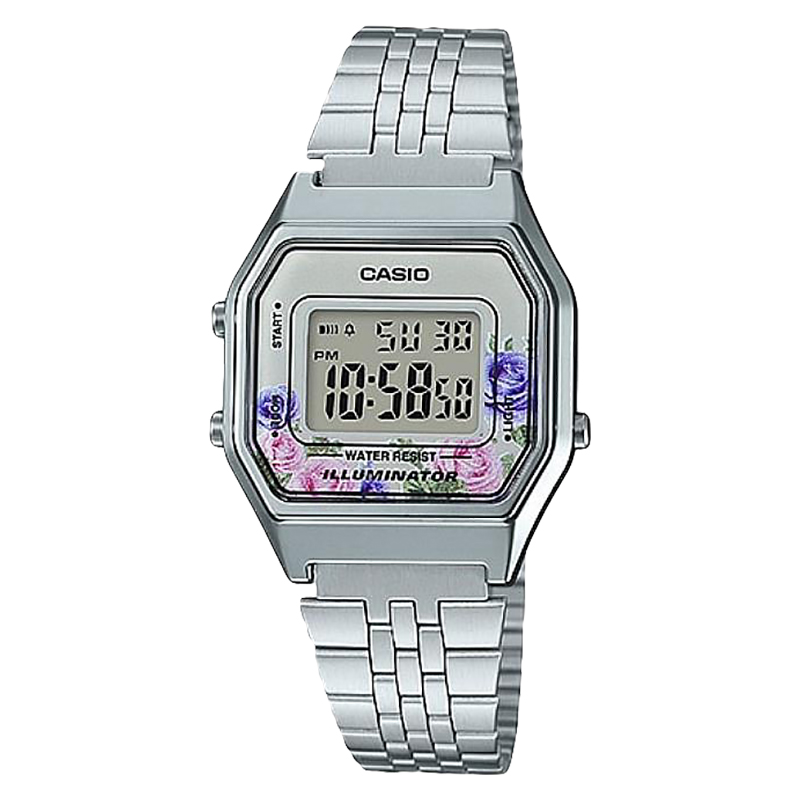 CASIO Jam Tangan Wanita Analog Casio Standard LA680WA-4CDF LA680 LA680W Flower Design Stainless Stee
