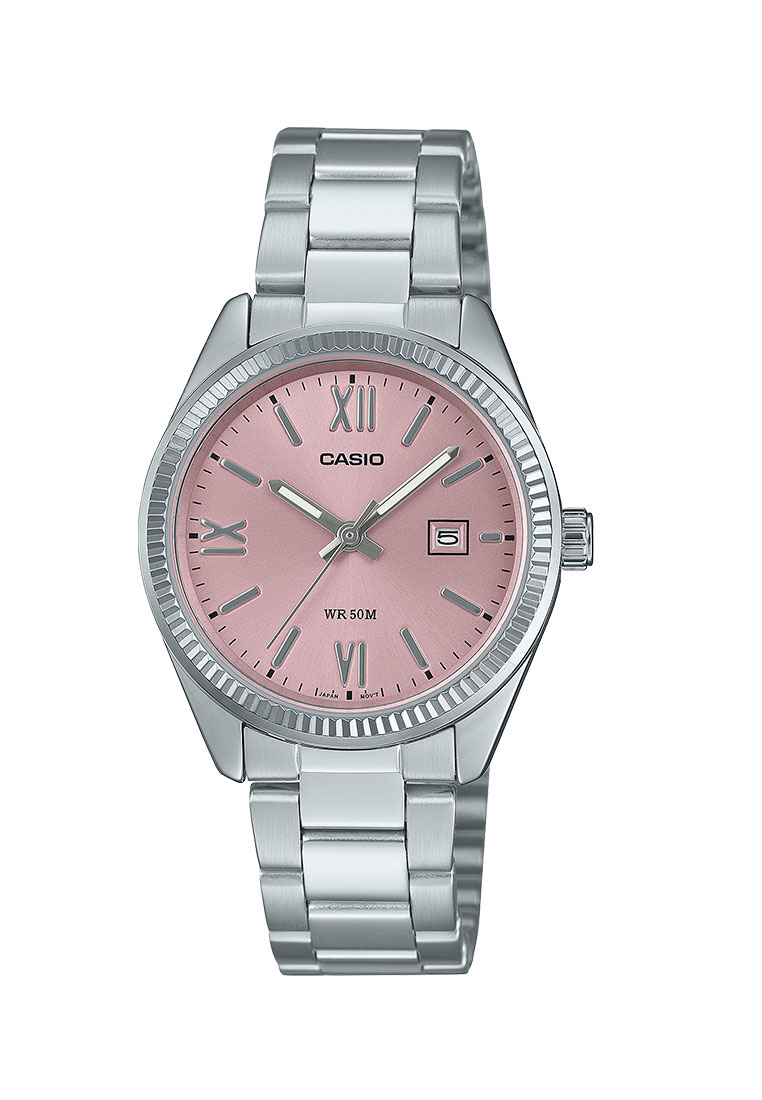 Casio Jam Tangan Wanita Silver Pink LTP-1302DD