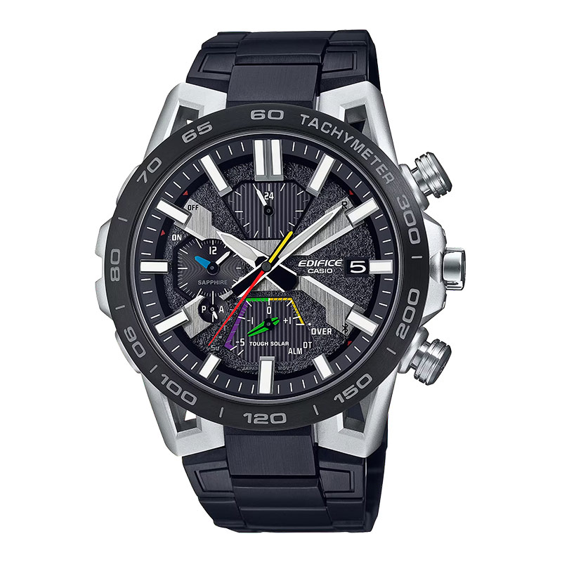 CASIO Jam Tangan Pria Casio Edifice EQB-2000DC-1ADR Sospensione Men Black Dial Black Stainless Steel