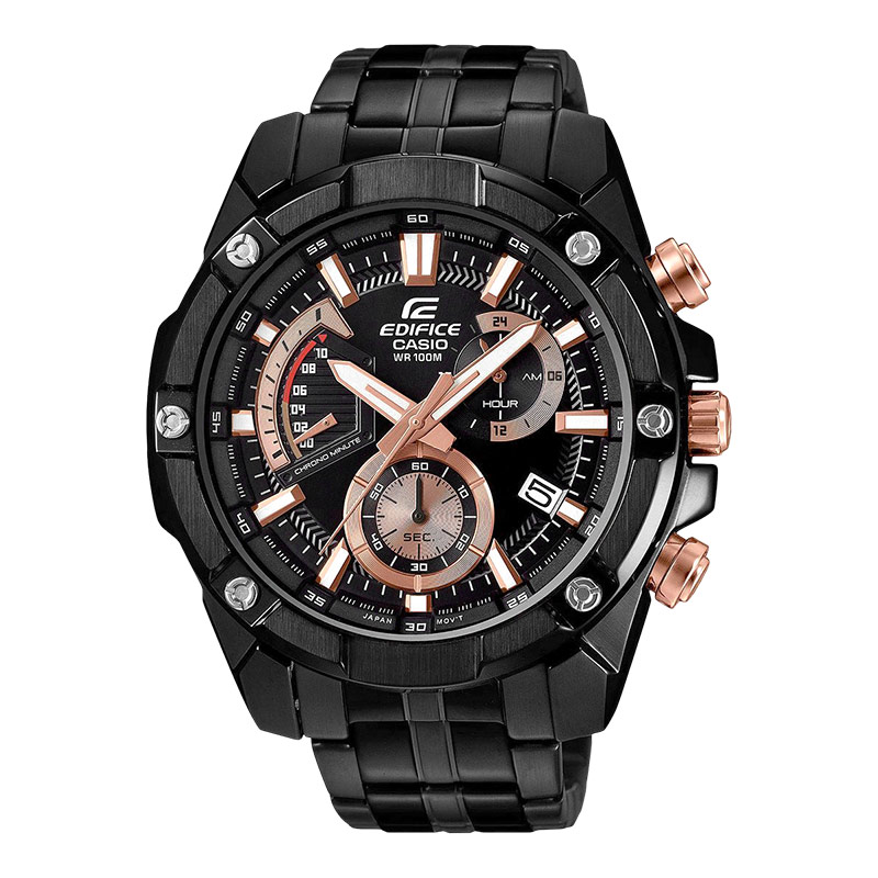 CASIO Jam Tangan Pria Casio Edifice EFR-559DC-1AVUDF Chronograph Black Dial Black Stainless Steel Ba