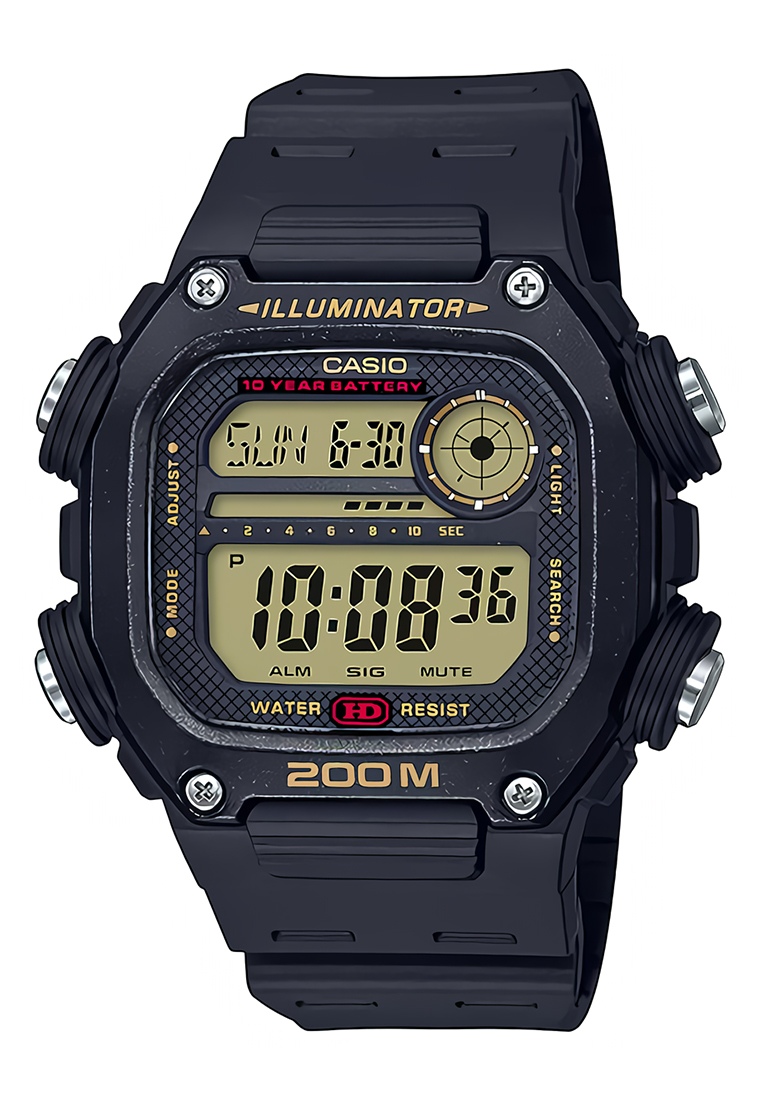 Casio - Jam Tangan Digital Pria - Black - Resin Strap - DW-291H-9AVDF