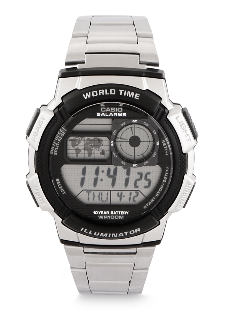 CASIO Jam Tangan Digital AE-1000WD-1AVDF Silver