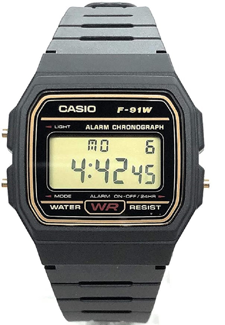 CASIO Jam Tangan Digital F-91W-9Q Hitam Kuning