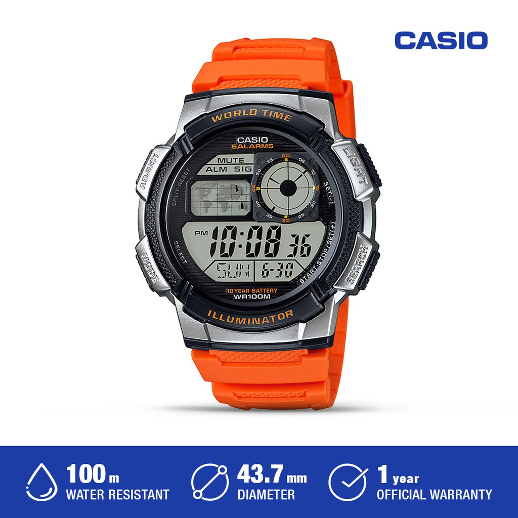 CASIO Jam Tangan Pria AE-1000W-4BVDF Casio Original Waterproof
