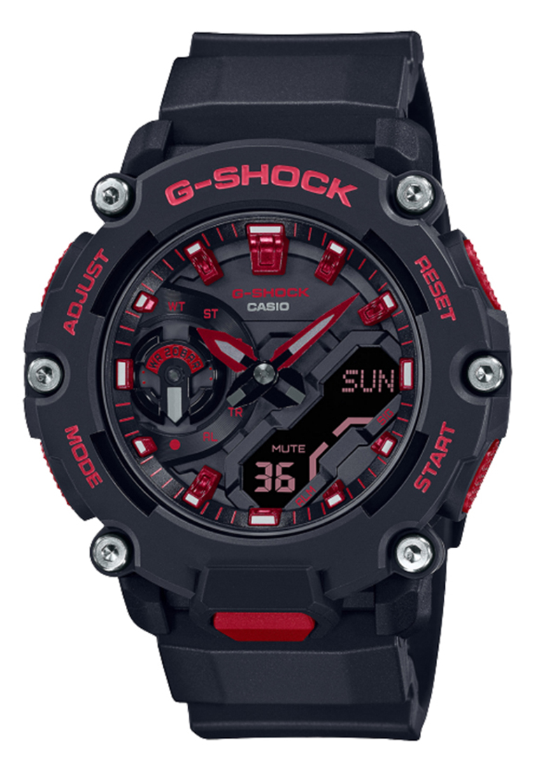 CASIO GSHOCK GA-2200BNR-1ADR BLACK RED