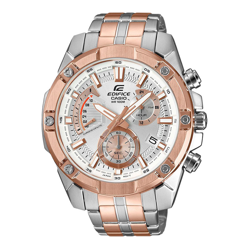 CASIO Jam Tangan Pria Casio Edifice EFR-559SG-7AVUDF Chronograph Silver Dial Dual Tone Stainless Ste