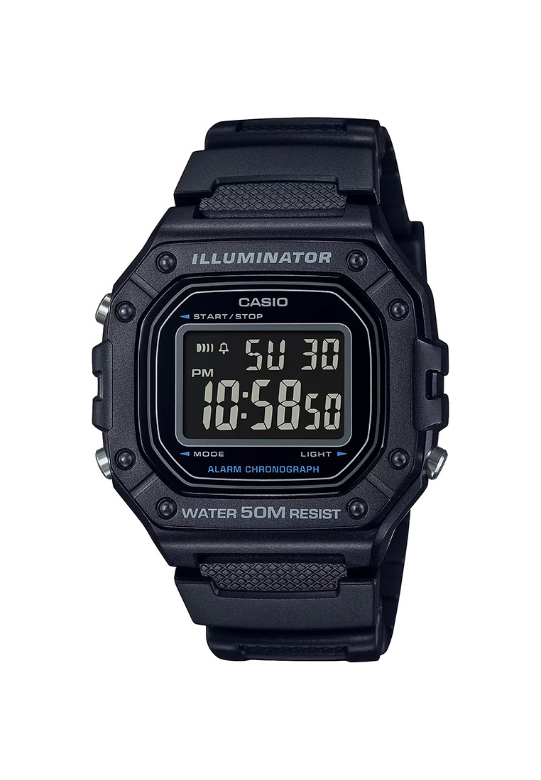 Casio Jam Tangan Pria - Black - Resin - W-218H-1BVDF