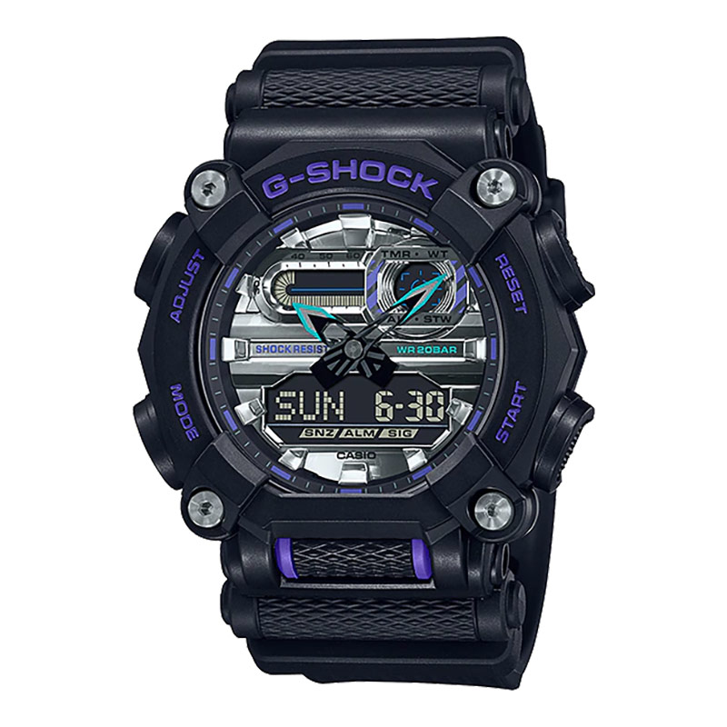 CASIO Jam Tangan Pria Casio G-Shock GA-900AS-1ADRย GA900AS GA-900AS Garish Digital Analog Dial Black